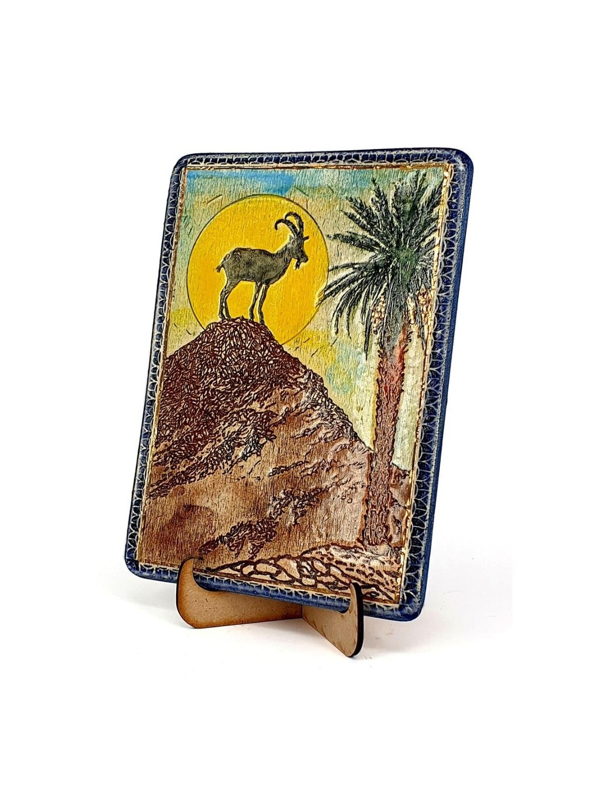 Art in Clay Limited Edition Handmade Ein Gedi Mountain Goat Ceramic Pl