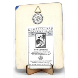 Art in Clay Limited Edition Handmade Ein Gedi Mountain Goat Ceramic Pl