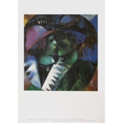 The Lovers in Green, 1914-15. Marc Chagall (Poster)