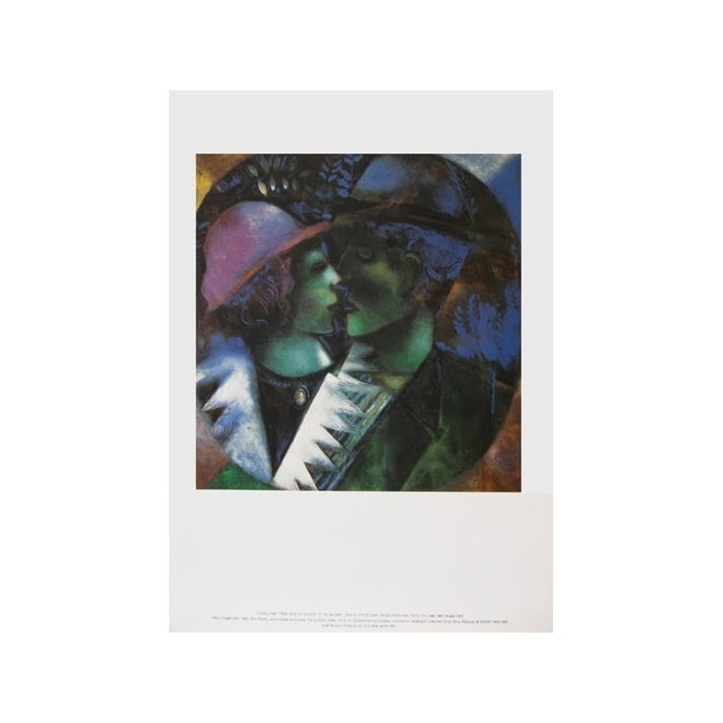 The Lovers in Green, 1914-15. Marc Chagall (Poster)