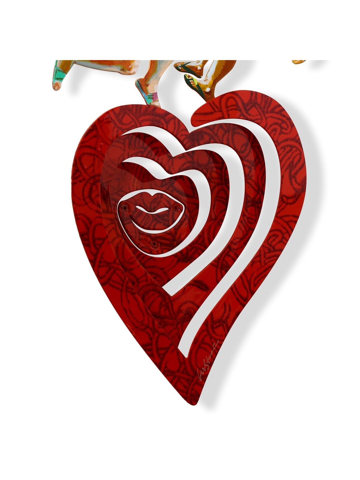 Moving Heart: David Gerstein Hand Painted Limited Edition Wall Sculptu