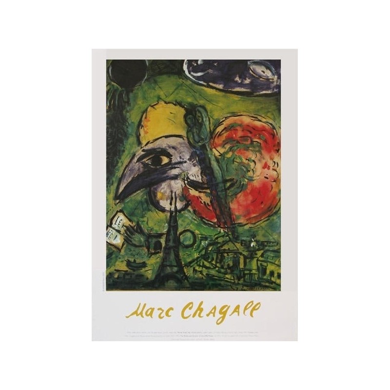 The Bride and Groom of the Eiffel Tower, 1952-54. Marc Chagall (Poster