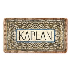 Art in Clay Handmade Ceramic English Personalized Door Sign With 24K G