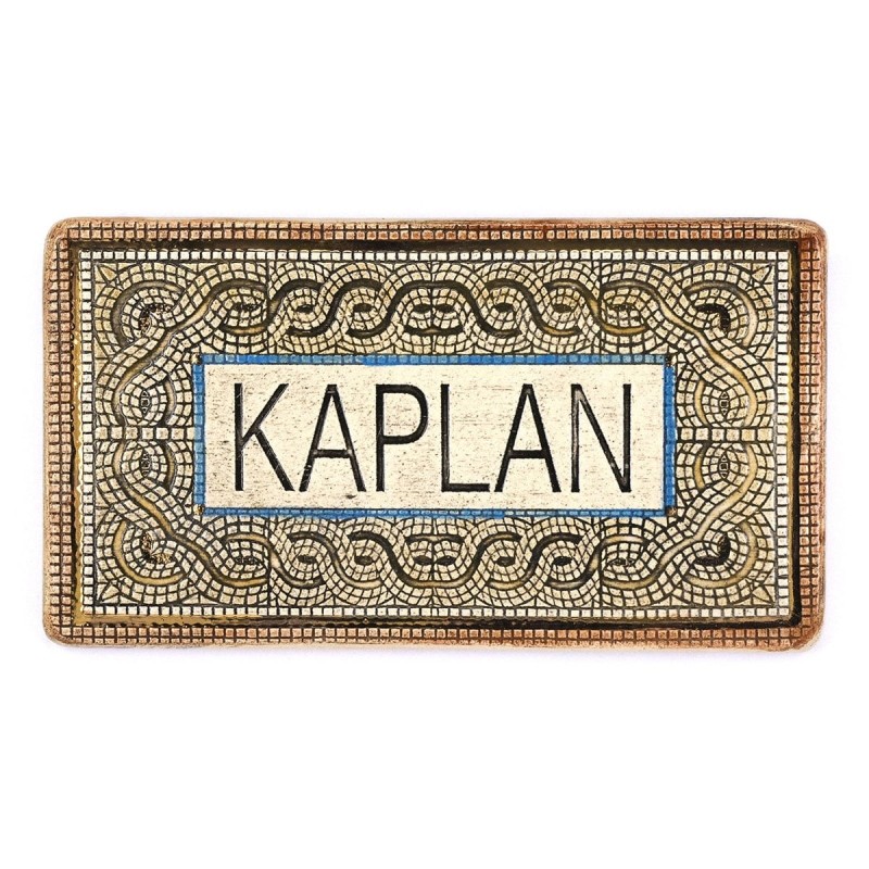 Art in Clay Handmade Ceramic English Personalized Door Sign With 24K G