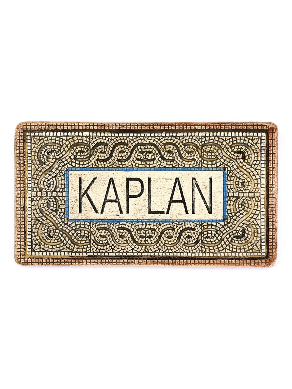 Art in Clay Handmade Ceramic English Personalized Door Sign With 24K G