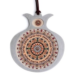 Stainless Steel Pomegranate Business Blessing Wall Hanging - Floral Po
