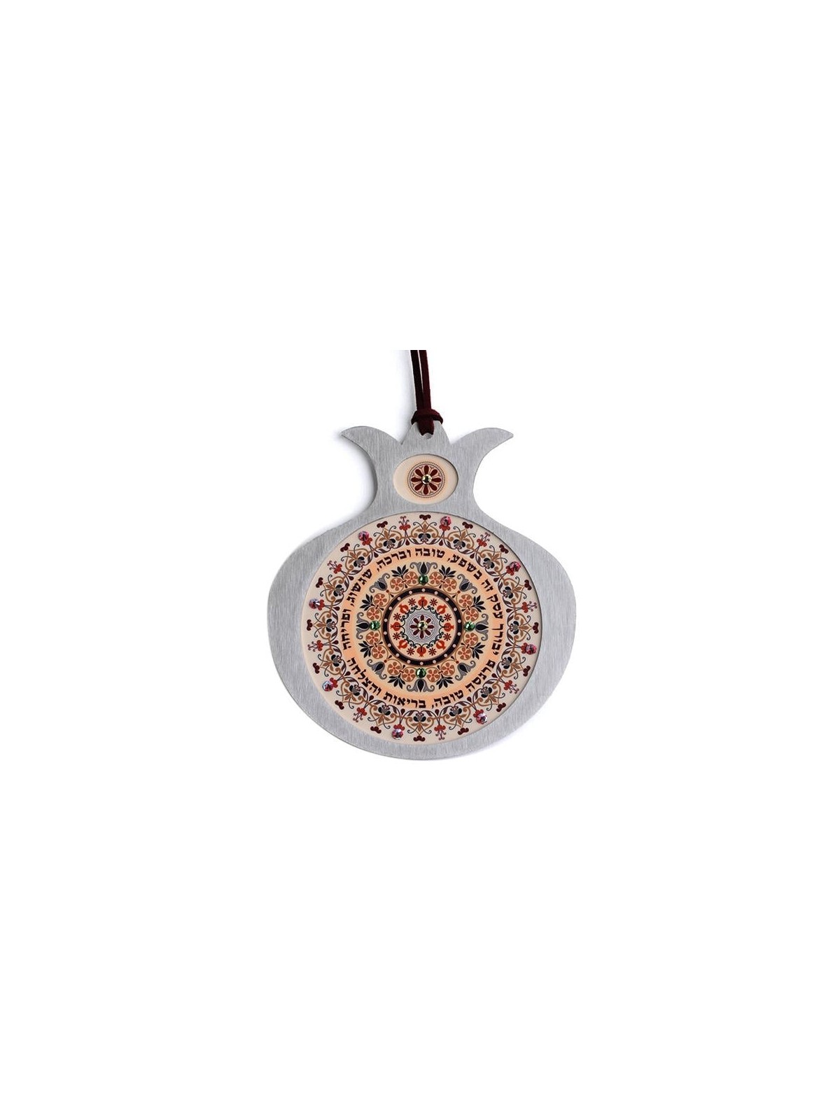 Stainless Steel Pomegranate Business Blessing Wall Hanging - Floral Po