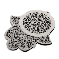 Dorit Judaica Stainless Steel Hamsa Wall Hanging - Blessings (English)