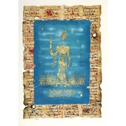 Moses. Artist: Moshe Castel. Limited Edition Gold Embossed Serigraph