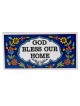Flower Wall Hanging Tile with Blessing. Armenian Ceramic