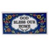 Flower Wall Hanging Tile with Blessing. Armenian Ceramic