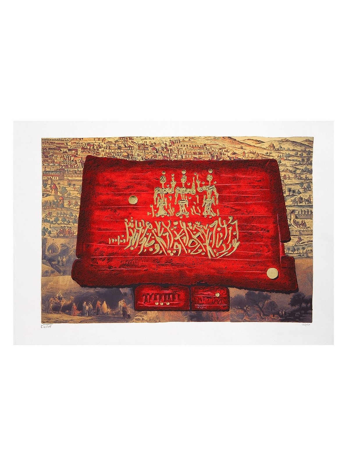 Moshe Castel - Glory to Jerusalem (Limited Edition Gold Embossed Serig