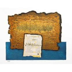 Moshe Castel - Dead Sea Scrolls. Limited Edition Gold Embossed Serigra