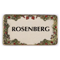 Art in Clay Handmade Ceramic English Personalized Door Sign With 24K G
