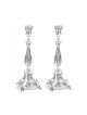 Sterling Silver Shabbat Candlesticks Leaf Design o... | Silver Judaica
