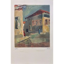 Chabad Synagogue. Artist: Nahum Gutman. Signed & Numbered Limited Edit