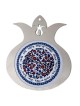 Dorit Judaica Large Pomegranate Hanging - Blue, 12 Blessings with Flow