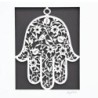 White Floral Hamsa Laser-Cut Paper Wall Art by David Fisher (Color Opt