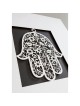 White Floral Hamsa Laser-Cut Paper Wall Art by David Fisher (Color Opt