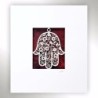 White Floral Hamsa Laser-Cut Paper Wall Art by David Fisher (Color Opt