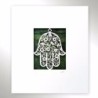 White Floral Hamsa Laser-Cut Paper Wall Art by David Fisher (Color Opt