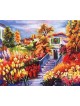 A Little House with Flowers. Artist: Zina Roitman. Handsigned & Number
