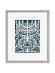 Prague Menorah Laser-Cut Paper Wall Hanging by David Fisher