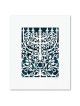 Prague Menorah Laser-Cut Paper Wall Hanging by David Fisher
