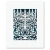 Prague Menorah Laser-Cut Paper Wall Hanging by David Fisher