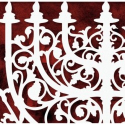 Prague Menorah Laser-Cut Paper Wall Hanging by David Fisher