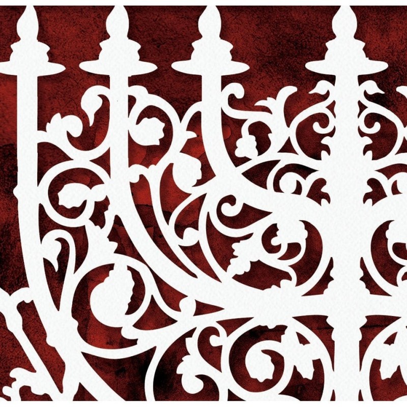 Prague Menorah Laser-Cut Paper Wall Hanging by David Fisher