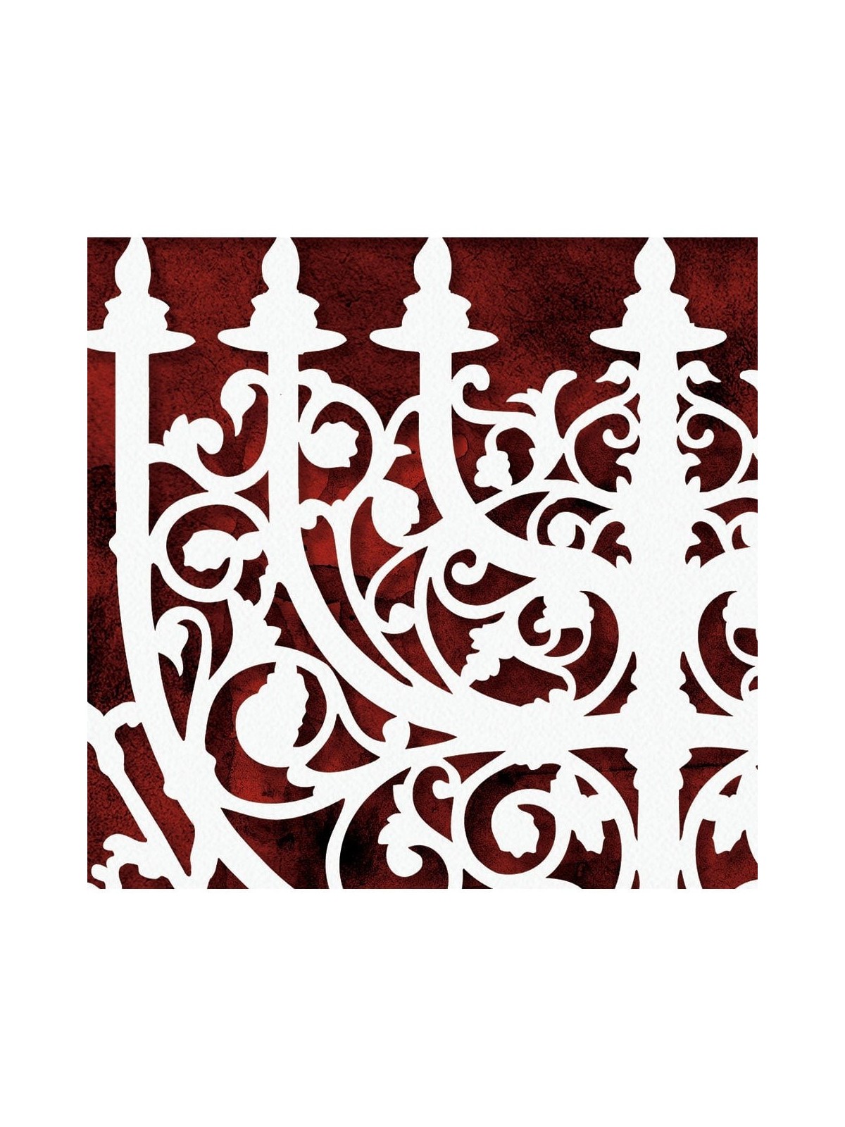 Prague Menorah Laser-Cut Paper Wall Hanging by David Fisher