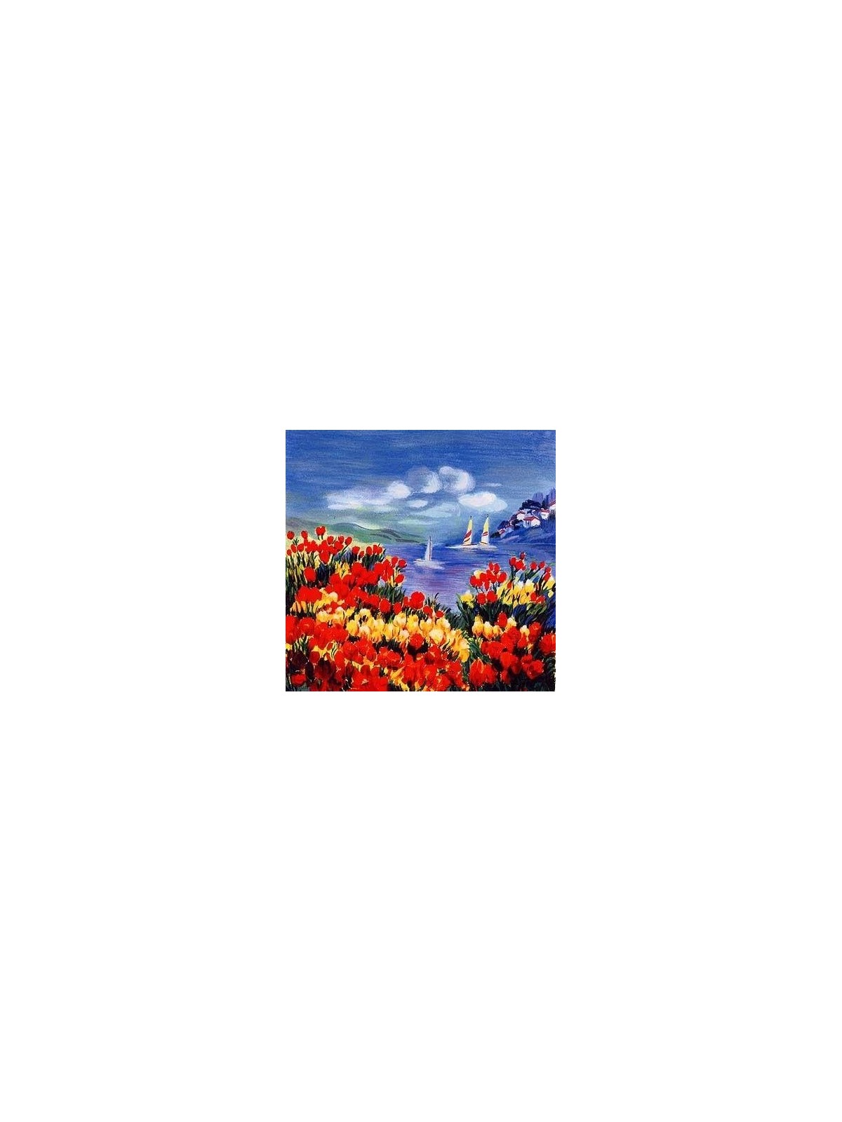 Poppies in the Wind. Artist: Zina Roitman. Handsigned & Numbered Limit