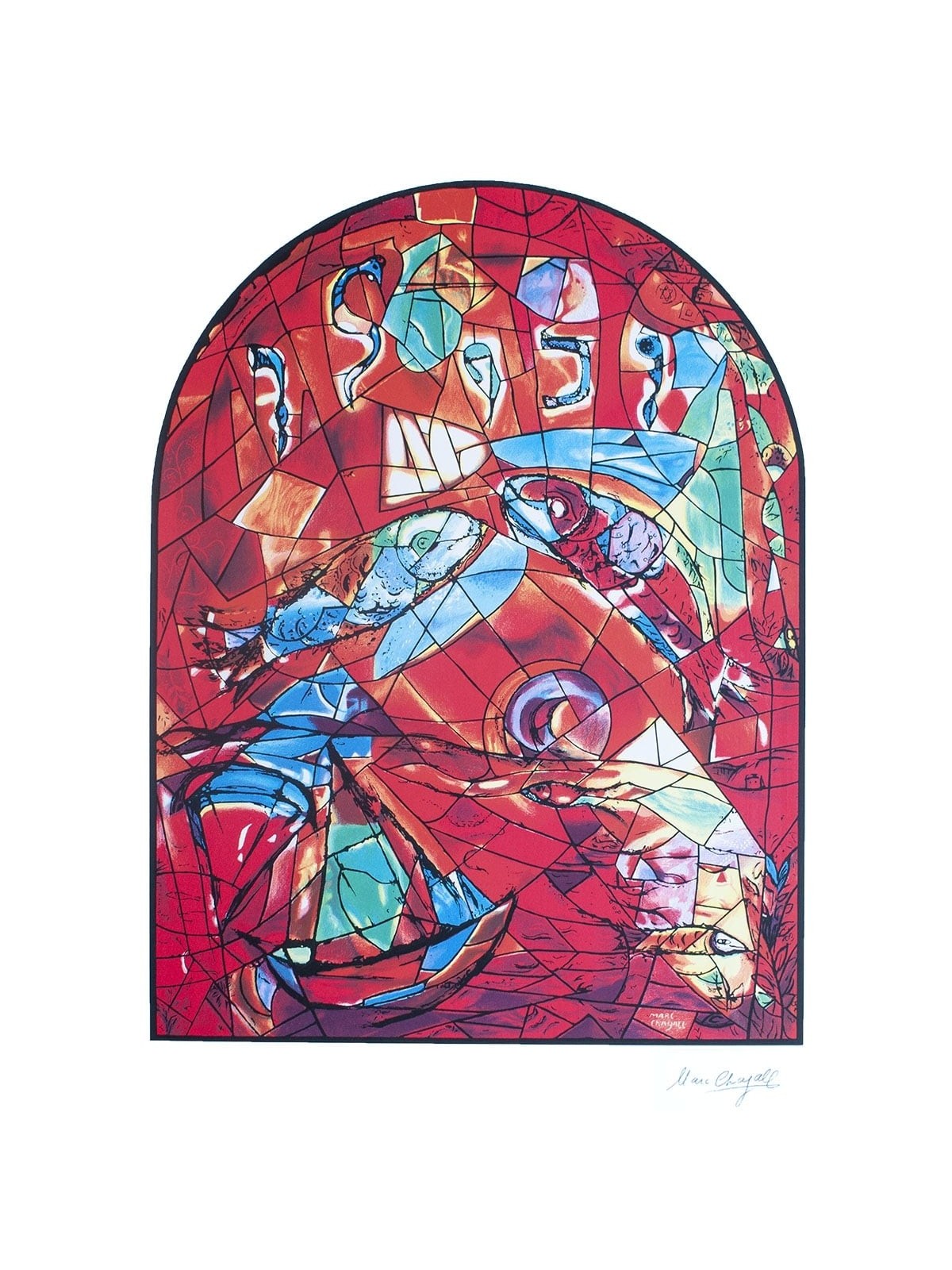 Limited Edition Numbered Marc Chagall Serigraph The Twelve Tribes Zebu