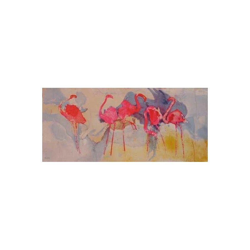 Flamingo Fantasia. Artist: Edwin Salomon. Handsigned & Numbered Limite