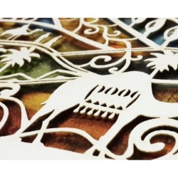 Go and Walk the Land Laser-Cut Paper Wall Hanging by David Fisher - Co