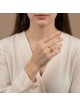 Bague avec nom hébreu personnalisable et plaquée or 24 carats
