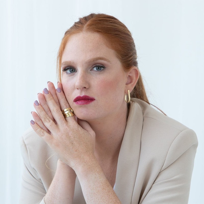 18K Gold-Plated Wrap Kabbalah Ring - 72 Names of God