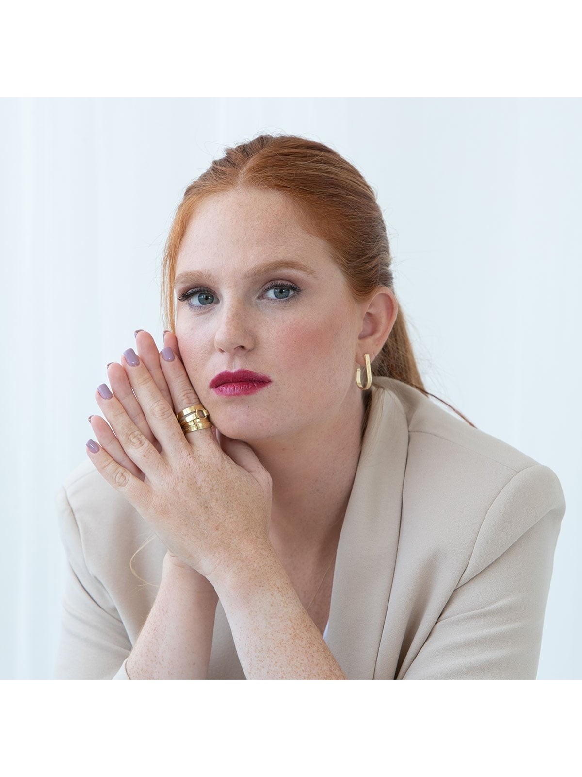 18K Gold-Plated Wrap Kabbalah Ring - 72 Names of God