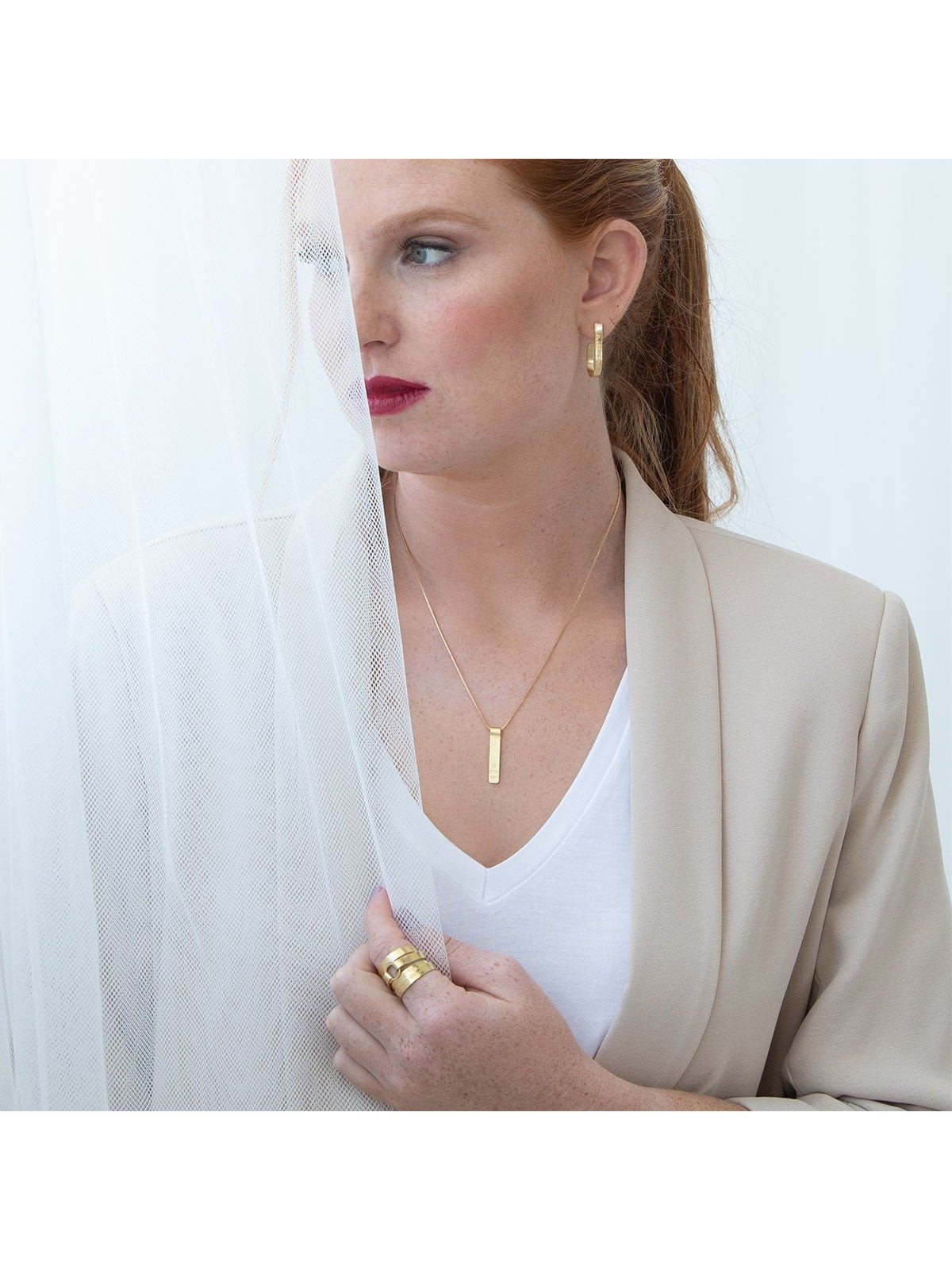 18K Gold-Plated Wrap Kabbalah Ring - 72 Names of God