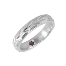 Sterling Silver and Ruby Healthy Pregnancy Ring