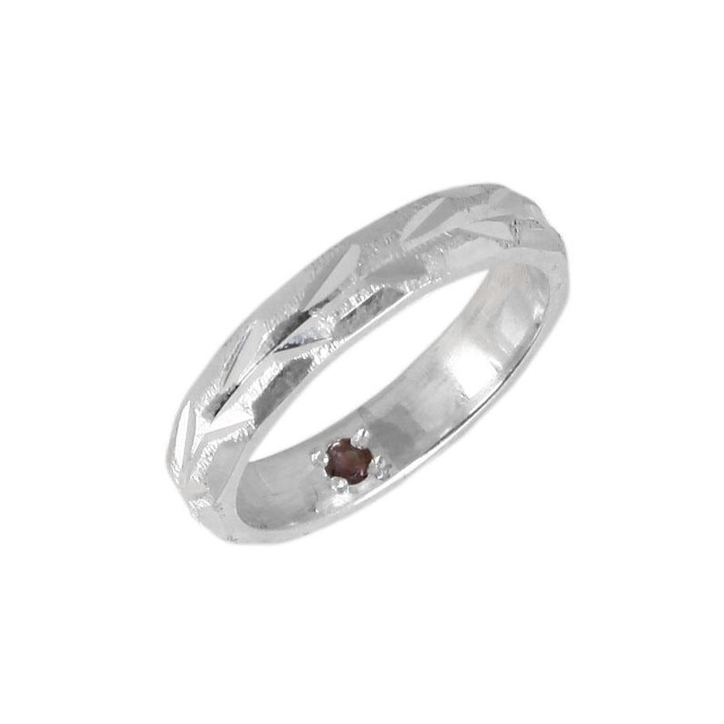 Sterling Silver and Ruby Healthy Pregnancy Ring