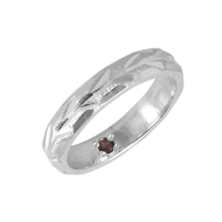 Sterling Silver and Ruby Healthy Pregnancy Ring