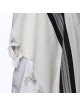 Traditional 100% Wool Non-Slip Tallit Prayer Shawl with Black Stripes