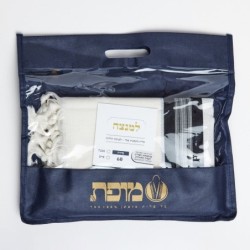 Traditional 100% Wool Non-Slip Tallit Prayer Shawl with Black Stripes