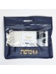 Traditional 100% Wool Non-Slip Tallit Prayer Shawl with Black Stripes