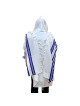 Talitnia Traditional Pure Wool Tallit - Blue with Silver Stripes
