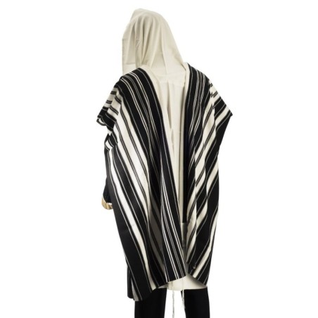 Talitania Black and White Chabad Tallit