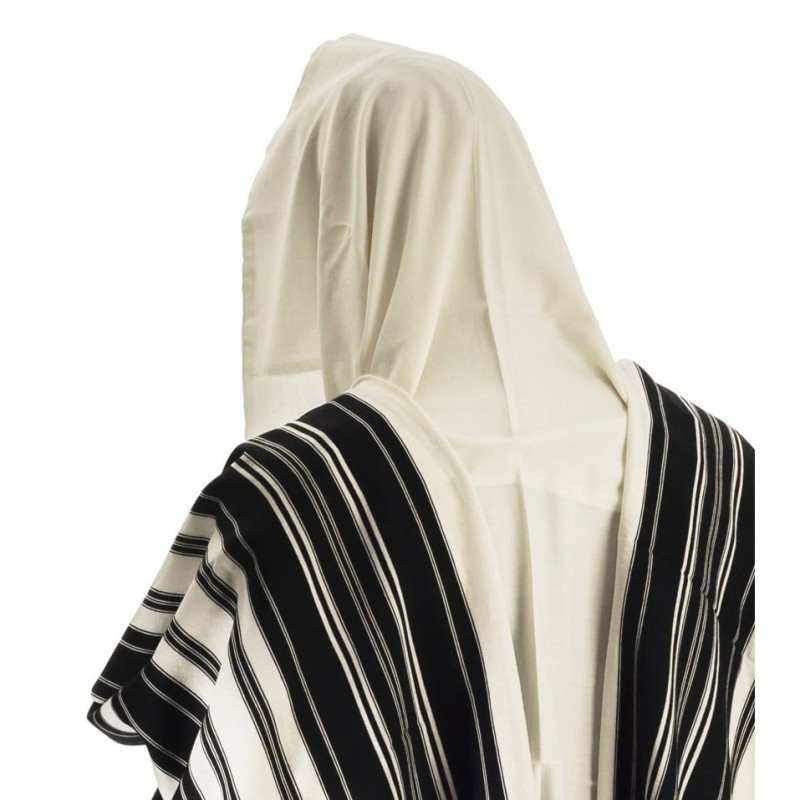 Talitania Black and White Chabad Tallit