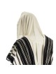 Talitania Black and White Chabad Tallit